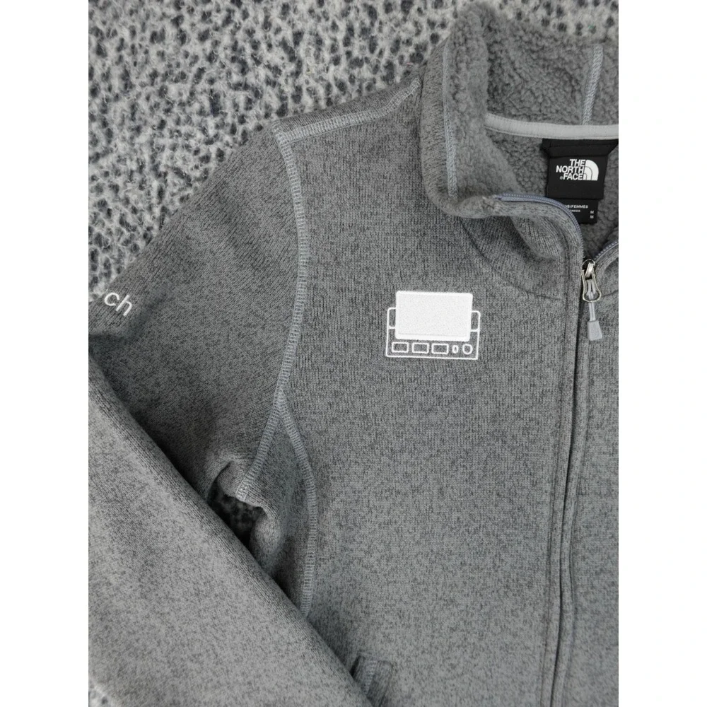 The North‎ Face Agave Full Zip Fleece Jacket Womens Medium Gray Corporate Logo